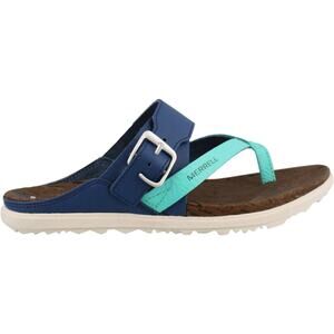 Merrell Around Town buckle sandals thong sz 10 navy turquoise  SH210